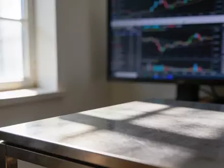 Ein minimalistischer, moderner Arbeitsplatz mit Fokus auf eine glatte Schreibtischoberfläche bei natürlichem Licht. - Foto: über boerse-global.de