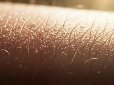 Nahaufnahme der menschlichen Hautstruktur bei natürlichem Sonnenlicht. - Foto: über boerse-global.de