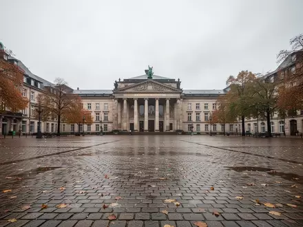 Ein leerer, historischer Marktplatz in einer deutschen Großstadt an einem bewölkten Herbsttag. - Foto: über boerse-global.de