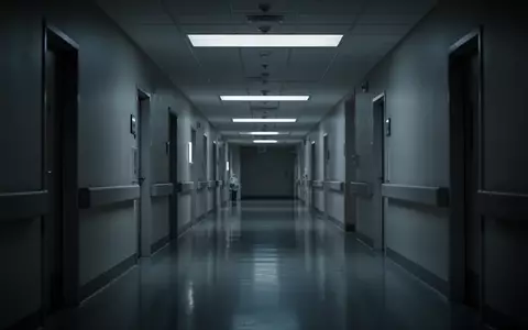 Ein leerer, ruhig beleuchteter Krankenhausflur bei Nacht mit reflektierendem Boden. - Foto: über boerse-global.de