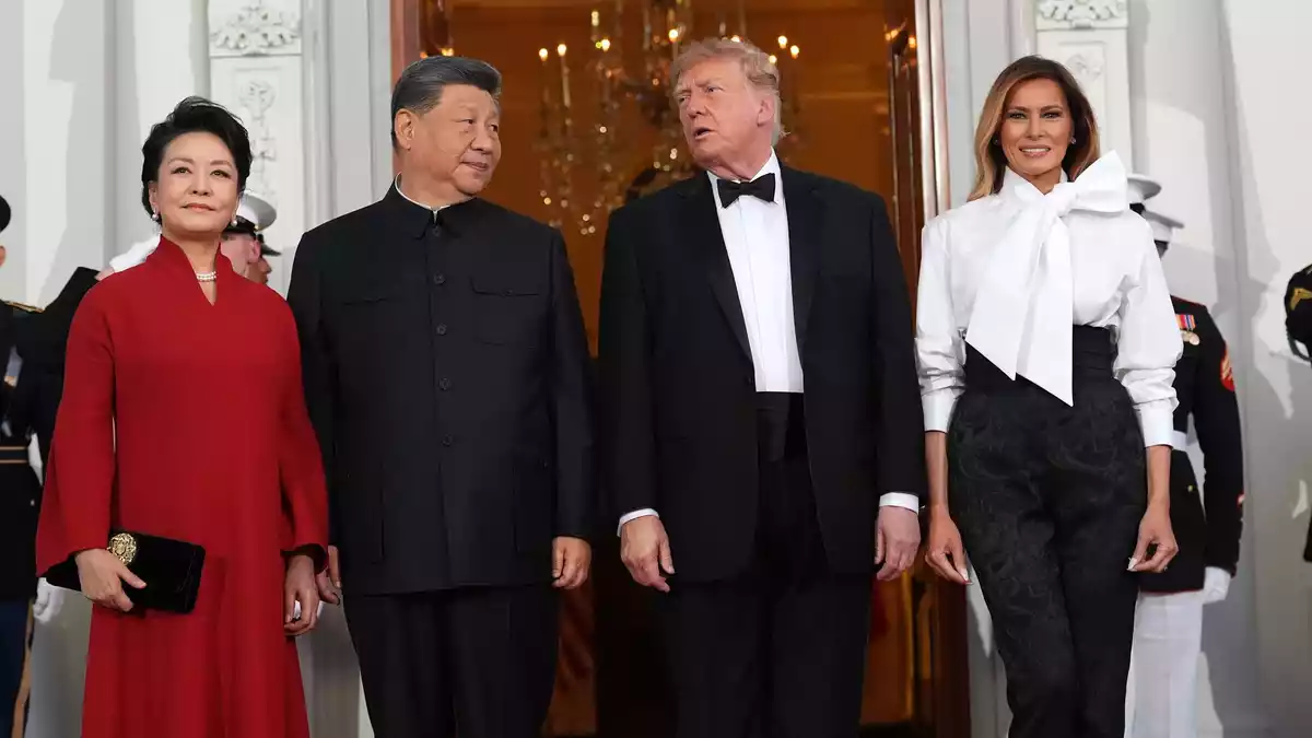 Trump spricht von exzellenter Verbindung zu China.  - Bild: Alex Brandon/AP/dpa