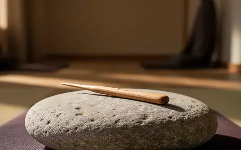 Eine traditionelle Akupunkturnadel auf einer steinernen Oberfläche in einem ruhigen, meditativ gestalteten Raum. - Foto: über boerse-global.de
