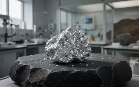 Ein rohes Lithium-Mineral auf einer dunklen Oberfläche in einem modernen Labor. - Foto: über boerse-global.de