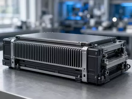 Ein hochmodernes Batterie-System für die Luftfahrt auf einem Labortisch in einer Forschungseinrichtung. - Foto: über boerse-global.de