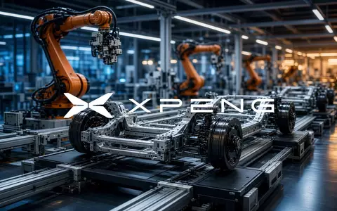 Abstrakte Darstellung einer modernen, technologisch fortschrittlichen Automobil-Fertigungsstraße in einer Fabrik. - Foto: über boerse-global.de