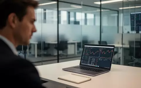 Blick auf einen modernen Arbeitsplatz in einem Finanzbüro mit verschwommenem Hintergrund. - Foto: über boerse-global.de