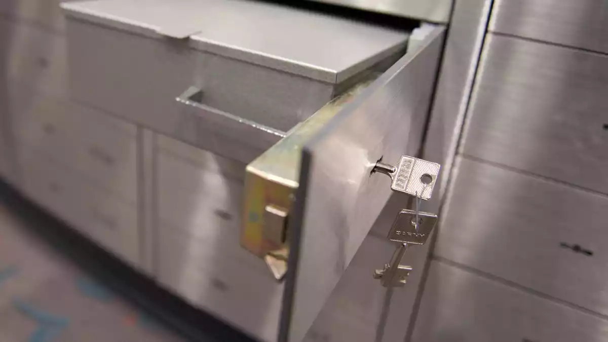 Die Bankräuber sollen 80 Schließfächer ausgeräumt haben. (Symbolbild) - Bild: Daniel Reinhardt/dpa/dpa-tmn