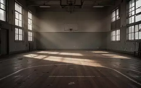 Eine leere, alte Turnhalle mit Holzboden und einfallendem Tageslicht durch hohe Fenster. - Foto: über boerse-global.de