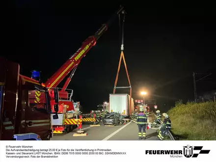 FW-M: Tödlicher Verkehrsunfall auf der Autobahn - Foto: presseportal.de