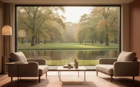 Ein ruhiger, sonnendurchfluteter Raum mit Blick in einen grünen Park, der eine Atmosphäre von Geborgenheit und Ruhe vermittelt. - Foto: über boerse-global.de