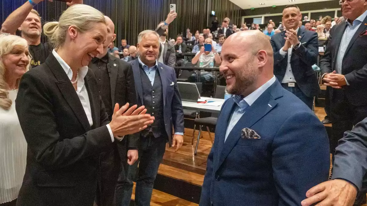 Die AfD-Vorsitzende Alice Weidel hat den Aufstieg des baden-württembergischen AfD-Landesvorsitzenden Markus Frohnmaier gefördert. (Archivfoto) - Bild: Stefan Puchner/dpa