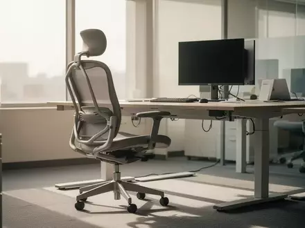 Symbolbild: ergonomischer Bürostuhl am Stehschreibtisch - Foto: über boerse-global.de