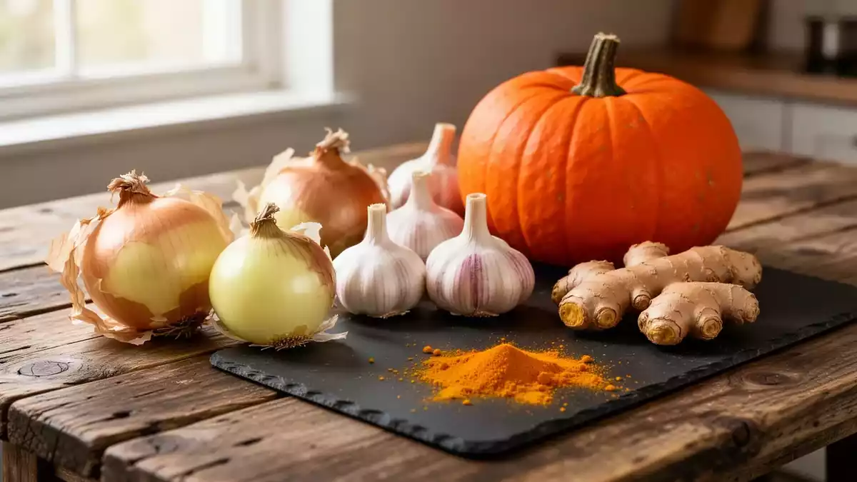 Herbstküche mit Zwiebeln, Knoblauch und Kürbis: Rezepte und Einordnung