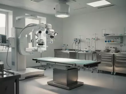 Ein klinischer Untersuchungsraum mit medizinischer Ausstattung in einer sterilen, hellen Umgebung. - Foto: über boerse-global.de