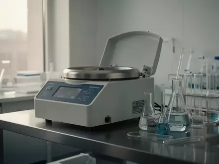 Ein steriler Labortisch mit medizinischen Analysegeräten in einer hellen, professionellen Umgebung. - Foto: über boerse-global.de