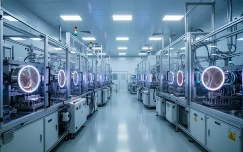Ein Blick in eine hochmoderne Fabrik zur Halbleiterfertigung mit präzisen Industriemaschinen und Reinraum-Umgebung. - Foto: über boerse-global.de