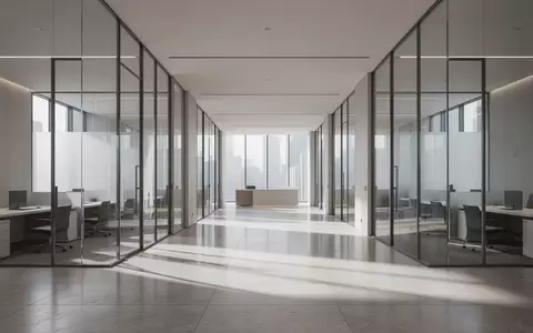 Leere, moderne Büroetage in einem Bankgebäude mit klaren architektonischen Linien und natürlichem Lichteinfall. - Foto: über boerse-global.de