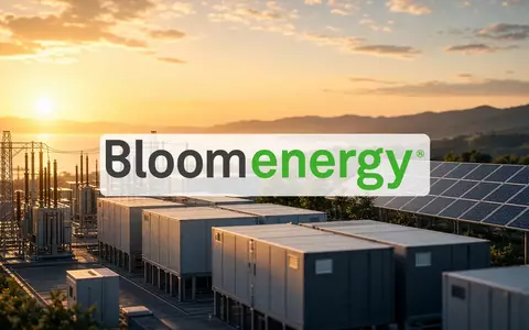 Moderne Energieinfrastruktur bei Sonnenuntergang als Symbol für nachhaltige Stromerzeugung und Marktwachstum. - Foto: über boerse-global.de