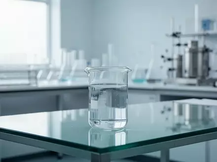 Ein steriles, modernes Labor mit gläsernem Laborzubehör und klarem Wasser auf einem Tisch. - Foto: über boerse-global.de