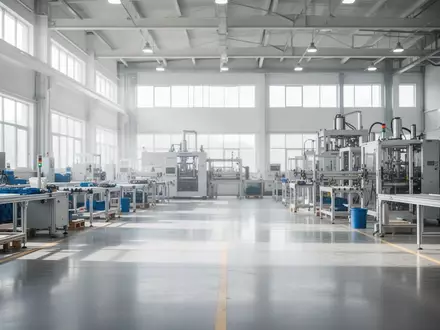 Eine helle, moderne Industriehalle mit viel Tageslicht, die eine saubere und strukturierte Arbeitsumgebung zeigt. - Foto: über boerse-global.de