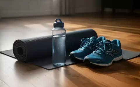 Symbolbild: Yogamatte, Trinkflasche und Laufschuhe - Foto: über boerse-global.de