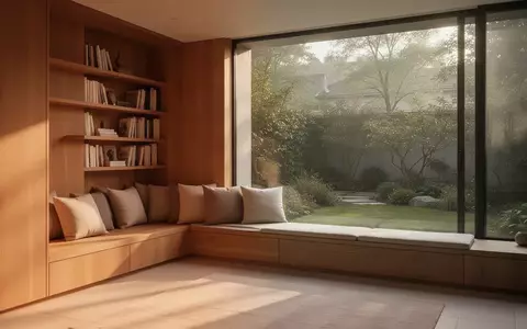 Ein minimalistisch eingerichtetes, sonnendurchflutetes Wohnzimmer mit einer gemütlichen Leseecke an einem Fenster. - Foto: über boerse-global.de