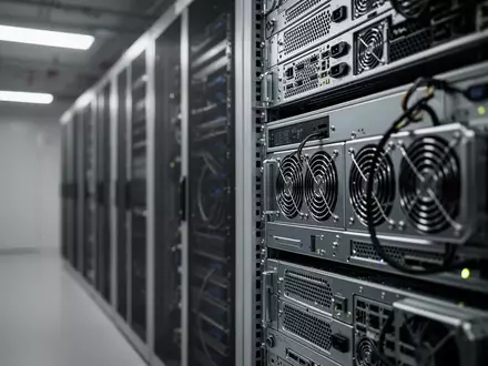 Moderne Server-Infrastruktur in einem klimatisierten Rechenzentrum zur lokalen Datenverarbeitung. - Foto: über boerse-global.de