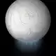 Der Saturnmond Enceladus ist von Eis bedeckt. (computergenerierte Darstellung) - Bild: Nasa/dpa