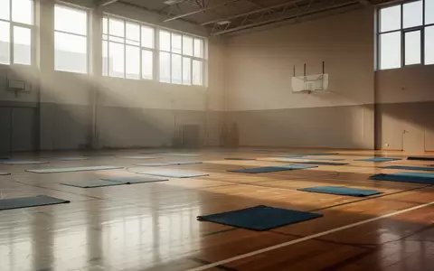 Ein heller, minimalistischer Sportraum mit poliertem Holzboden und ordentlich ausgelegten Gymnastikmatten bei Tageslicht. - Foto: über boerse-global.de