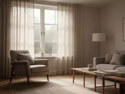 Ein ruhiges, sonnendurchflutetes Wohnzimmer mit einem bequemen Sessel am Fenster, das eine Atmosphäre der häuslichen Pflege vermittelt. - Foto: über boerse-global.de