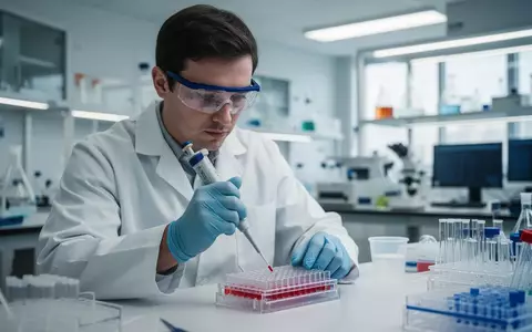 Ein Forscher arbeitet in einem modernen Labor an einer wissenschaftlichen Studie. - Foto: über boerse-global.de