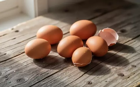 Mehrere frische braune Eier auf einer rustikalen Holzoberfläche im sanften natürlichen Licht - Foto: über boerse-global.de