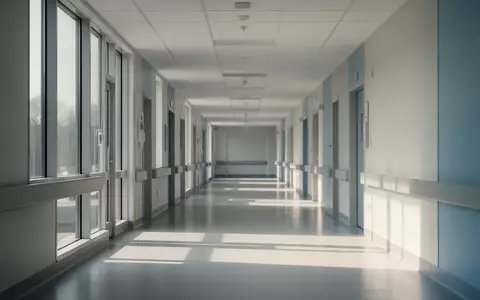 Ein leerer, modern gestalteter Krankenhausflur mit natürlichem Lichteinfall und klaren architektonischen Linien. - Foto: über boerse-global.de