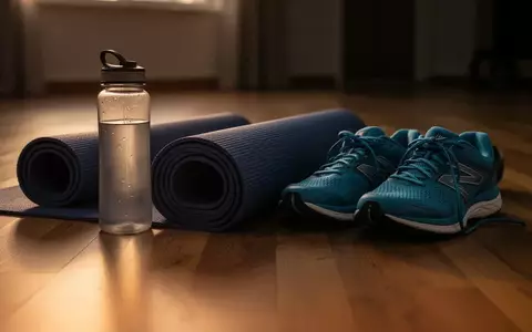 Symbolbild: Yogamatte, Trinkflasche und Laufschuhe - Foto: über boerse-global.de