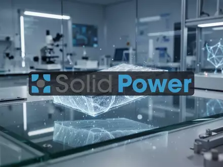 Abstrakte Darstellung moderner Batterietechnologie und Forschung in einem hochmodernen Laborumfeld. - Foto: über boerse-global.de