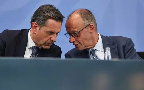 Olaf Lies und Friedrich Merz (Archiv) - Foto: via dts Nachrichtenagentur