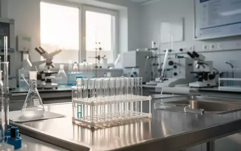 Ein modernes, helles Labor mit medizinischen Forschungsgeräten und Glasbehältern in einer sauberen, professionellen Umgebung. - Foto: über boerse-global.de