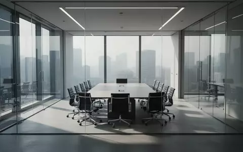 Ein leerer, moderner Konferenzraum mit Glaswänden und minimalistischer Einrichtung in einem Bürogebäude. - Foto: über boerse-global.de