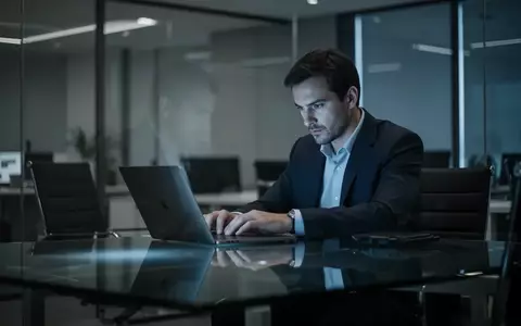 Ein professioneller Arbeitsplatz in einem dezent beleuchteten Büro, der eine neutrale und fokussierte Atmosphäre vermittelt. - Foto: über boerse-global.de