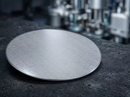 Ein Silizium-Wafer auf einem Labortisch in einer modernen Halbleiter-Fertigungsanlage. - Foto: über boerse-global.de