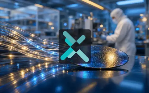 Abstrakte Darstellung von Photonik-Technologie und Halbleiter-Engineering in einer modernen Laborumgebung. - Foto: über boerse-global.de