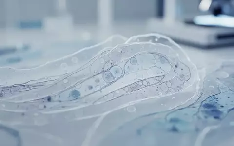 Abstrakte Nahaufnahme von biologischem Gewebe unter einem wissenschaftlichen Mikroskop in einem modernen Labor. - Foto: über boerse-global.de