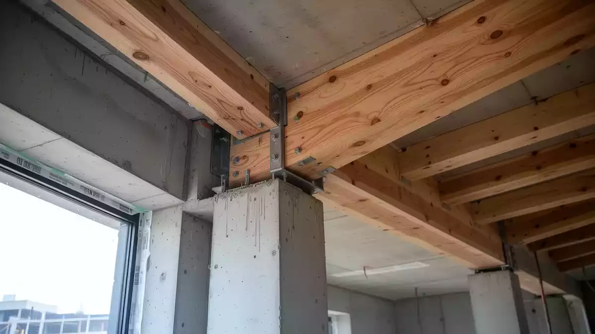 UniversalTimberSlab: Holz-Beton-Decke spart Stahlbeton und Bauhöhe