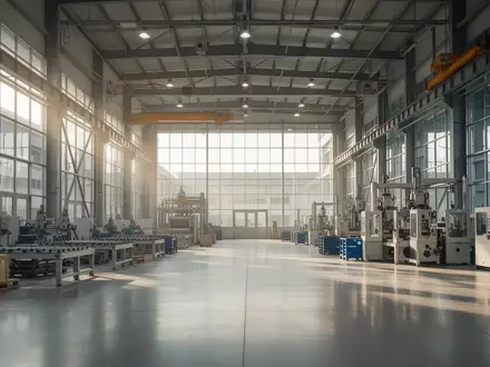 Eine weitläufige, modern gestaltete Industriehalle mit hohen Decken und natürlichem Lichteinfall, die industrielle Stärke symbolisiert. - Foto: über boerse-global.de
