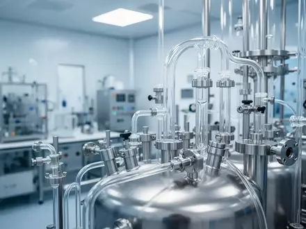 Sterile Laborumgebung mit modernen Bioreaktoren und industriellen Anlagen zur Zellkultivierung. - Foto: über boerse-global.de