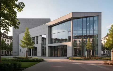 Moderne Fassade eines städtischen Verwaltungsgebäudes mit klaren architektonischen Linien bei Tageslicht. - Foto: über boerse-global.de