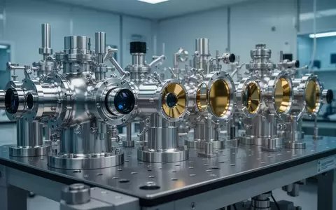 Hochkomplexe Laborumgebung mit optischen Apparaturen und Vakuumsystemen für physikalische Präzisionsmessungen. - Foto: über boerse-global.de