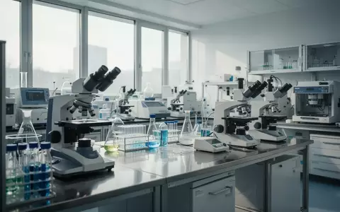 Ein modernes, steriles medizinisches Labor mit analytischen Geräten in einer klinischen Forschungsumgebung. - Foto: über boerse-global.de