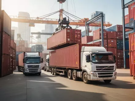 Modernes Logistikzentrum in Afrika mit Containern bei Tageslicht. - Foto: über boerse-global.de