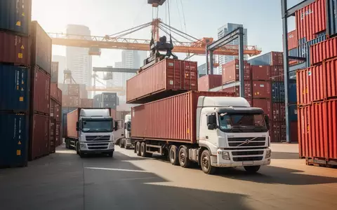 Modernes Logistikzentrum in Afrika mit Containern bei Tageslicht. - Foto: über boerse-global.de